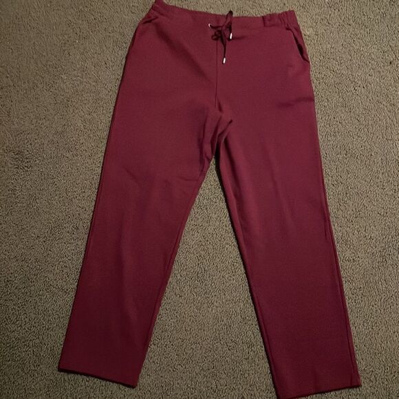 Time and Tru Lg (12-14) Burgundy Swear Pants with Pockets - Picture 5 of 7